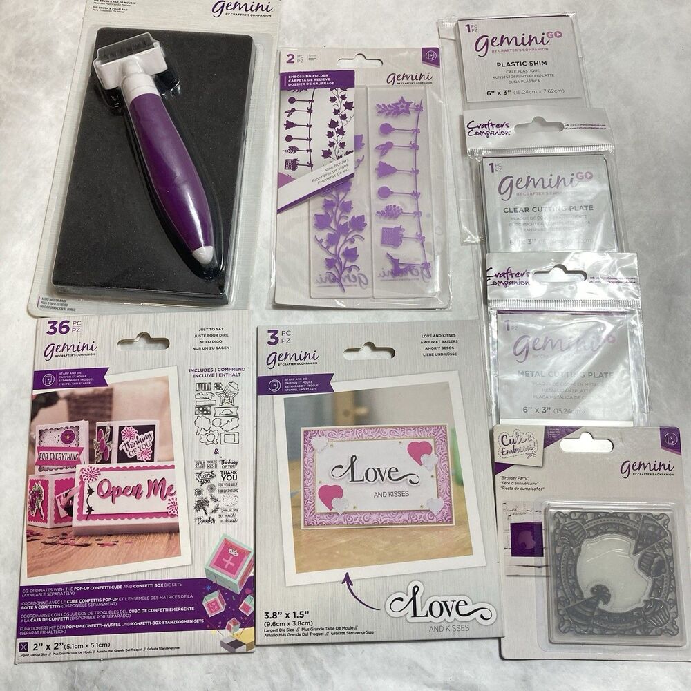 Crafters Companion Gemini Lot Of 8 Dies And Accessories